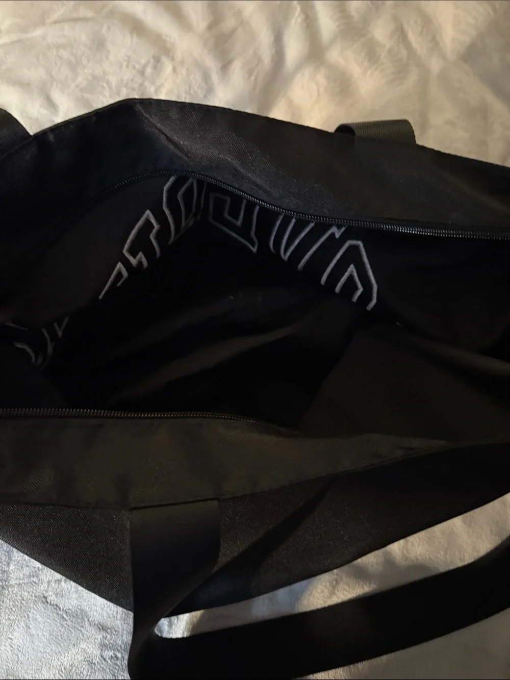 Victoria’s Secret PINK LOVE PINK Tote Bag Black Plaid Logo - Picture 7 of 7